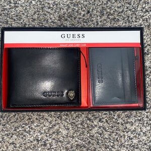 Mens guess wallet and cardholder